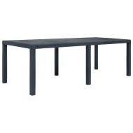 vidaXL Záhradný stôl plastový ratanový vzhľad 220x90x72 cm antracit - cena, porovnanie