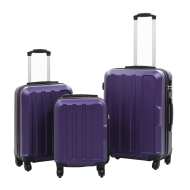 vidaXL Súprava kufrov s tvrdým krytom 3 ks fialová ABS - cena, porovnanie