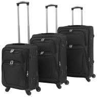 vidaXL Sada 3 cestovných kufrov, čierna - cena, porovnanie