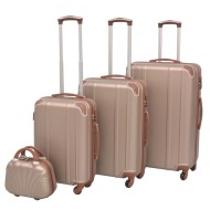 vidaXL Sada 4 cestovných kufrov z tvrdým krytom, farba šampanského - cena, porovnanie