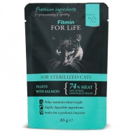 Fitmin Cat For Life pouch sterilized salmon 85g - cena, porovnanie