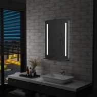 vidaXL Kúpeľňové LED nástenné zrkadlo s poličkou 60x80 cm - cena, porovnanie