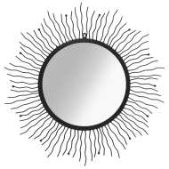 vidaXL Nástenné zrkadlo slnečné lúče čierne 80 cm - cena, porovnanie