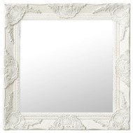 vidaXL Nástenné zrkadlo v barokovom štýle 50x50 cm biele - cena, porovnanie