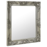 vidaXL Nástenné zrkadlo v barokovom štýle 50x60 cm strieborné - cena, porovnanie
