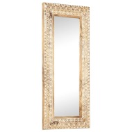 vidaXL Ručne vyrezávané zrkadlo 110x50x2,6cm mangovníkové drevo - cena, porovnanie