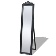 vidaXL Samostatne stojace zrkadlo, barokový štýl, 160x40cm, čierne - cena, porovnanie
