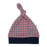 New Baby Dojčenská bavlnená čiapočka Checkered - cena, porovnanie