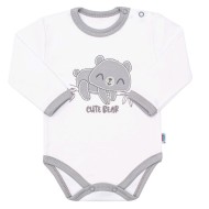 New Baby Dojčenské bavlnené body s dlhým rukávom Cute Bear - cena, porovnanie