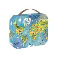 Janod Mapa sveta v kufríku 100ks - cena, porovnanie