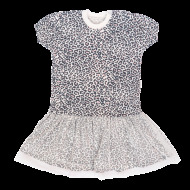 Mamatti Dojčenské šaty s tylom kr. rukáv Gepardík