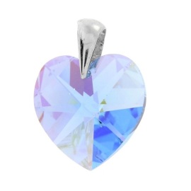 Naneth Prívesok modré srdce s kryštálom Swarovski Heart Aquamarine 14 mm