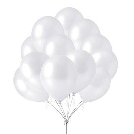 DR 5865 Latexové balóny 30cm perleťové - biele (80ks)