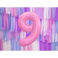 Party Deco Fóliový balón - Číslo, ružový 86cm 9 - cena, porovnanie