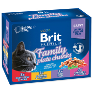 Brit Premium Cat Family Plate 12x100g - cena, porovnanie