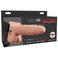Fetish Fantasy 7" Hollow Rechargeable Strap-On with Balls - cena, porovnanie