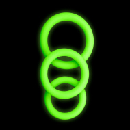 Ouch! Glow in the Dark 3 pcs Cock Ring Set - cena, porovnanie