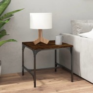 vidaXL Príručný stolík dymový dub 40x40x35 cm spracované drevo - cena, porovnanie