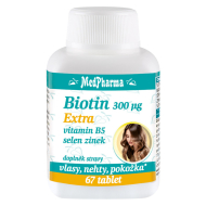 MedPharma Biotin 300mcg Extra 67tbl - cena, porovnanie