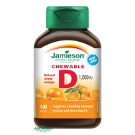 Jamieson Vitamín D3 1000 IU pomaranč 100tbl - cena, porovnanie