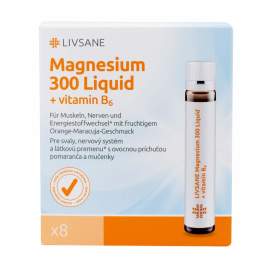Livsane Tekuté magnézium 300 + vitamín B6 8x30ml