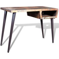 Shumee Písací stôl so železnými nohami recyklované drevo - cena, porovnanie