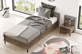 Hanah Home Elegantná sada posteľ 100x200 cm a stolík ARCA II