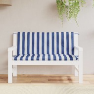 vidaXL Podložky na záhradnú lavičku 2 ks modro-biele 120x50x7cm látka - cena, porovnanie