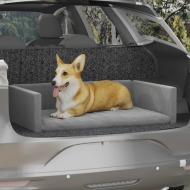 vidaXL Sedačka pre psa do auta bledosivá 110x70 cm ľanový vzhľad - cena, porovnanie
