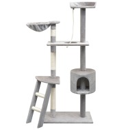 vidaXL Škrabadlo pre mačky so sisalovými stĺpikmi, 150 cm, šedé - cena, porovnanie