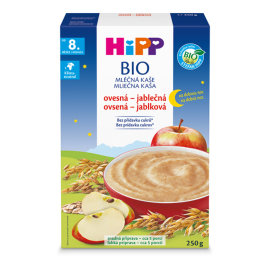 Hipp BIO Kaša mliečna na dobrú noc ovsená-jablčná 250g