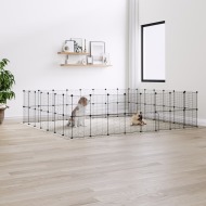 vidaXL 60-panelová klietka pre domáce zvieratá čierna 35x35 cm oceľ - cena, porovnanie