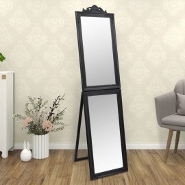 vidaXL Voľne stojace zrkadlo čierne 40x160 cm