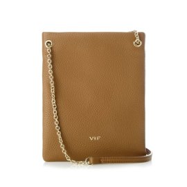 VIF Malá kožená kabelka Hnedá
