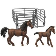 Rappa Sada 2ks hnedých koní s ohradou - cena, porovnanie