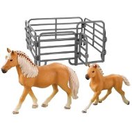 Rappa Sada 2ks hnedých koní so svetlou hrivou s ohradou - cena, porovnanie