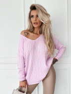 Fashionweek Luxusný sveter dámsky s výstrihom NB10109