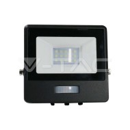 V-Tac PRO LED reflektor 10W 4000K čierny so senzorom - cena, porovnanie