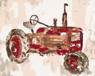 Zuty Červený traktor (Haley Bush), 80x100cm plátno napnuté na rám - cena, porovnanie