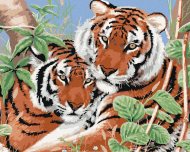 Zuty Maľovanie podľa čísel Tigre dvojčatá (Howard Robinson), 80x100cm bez rámu a bez napnutia plátna - cena, porovnanie