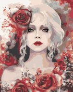 Zuty Maľovanie podľa čísel Žena s červenými ružami, 80x100cm napnuté plátno na rám - cena, porovnanie