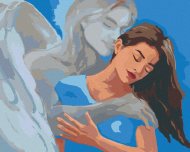 Zuty Maľovanie podľa čísel Žena v objatí anjela, 80x100cm bez rámu a bez napnutia plátna - cena, porovnanie