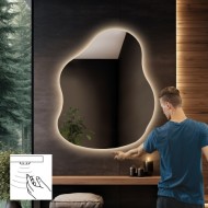 Alfaram.sk Kúpeľňové zrkadlo nepravidelného tvaru so senzorovým vypínačom - STONE LED PREMIUM - cena, porovnanie