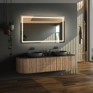 Alfaram.sk Obdĺžnikové kúpeľňové zrkadlo s antiparnou podložkou - EMI LED PREMIUM - cena, porovnanie