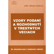 Vzory podaní a rozhodnutí v trestných veciach - cena, porovnanie