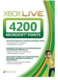 Microsoft Xbox 360 Live 4200 Points Card