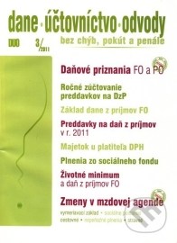 Dane, účtovníctvo, odvody 3/2011