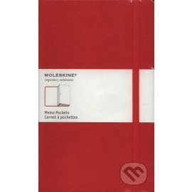 Moleskine - stredný zápisník s priehradkami (červený)