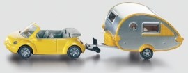 Siku Blister - VW New Beetle s obytným prívesom