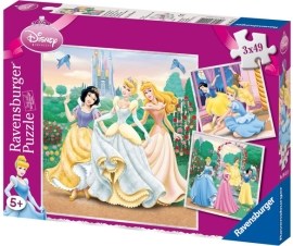 Ravensburger Walt Disney princezné 3x49